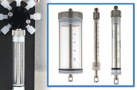 Glass Syringes with PTFE Plungers, CLS-1176-series